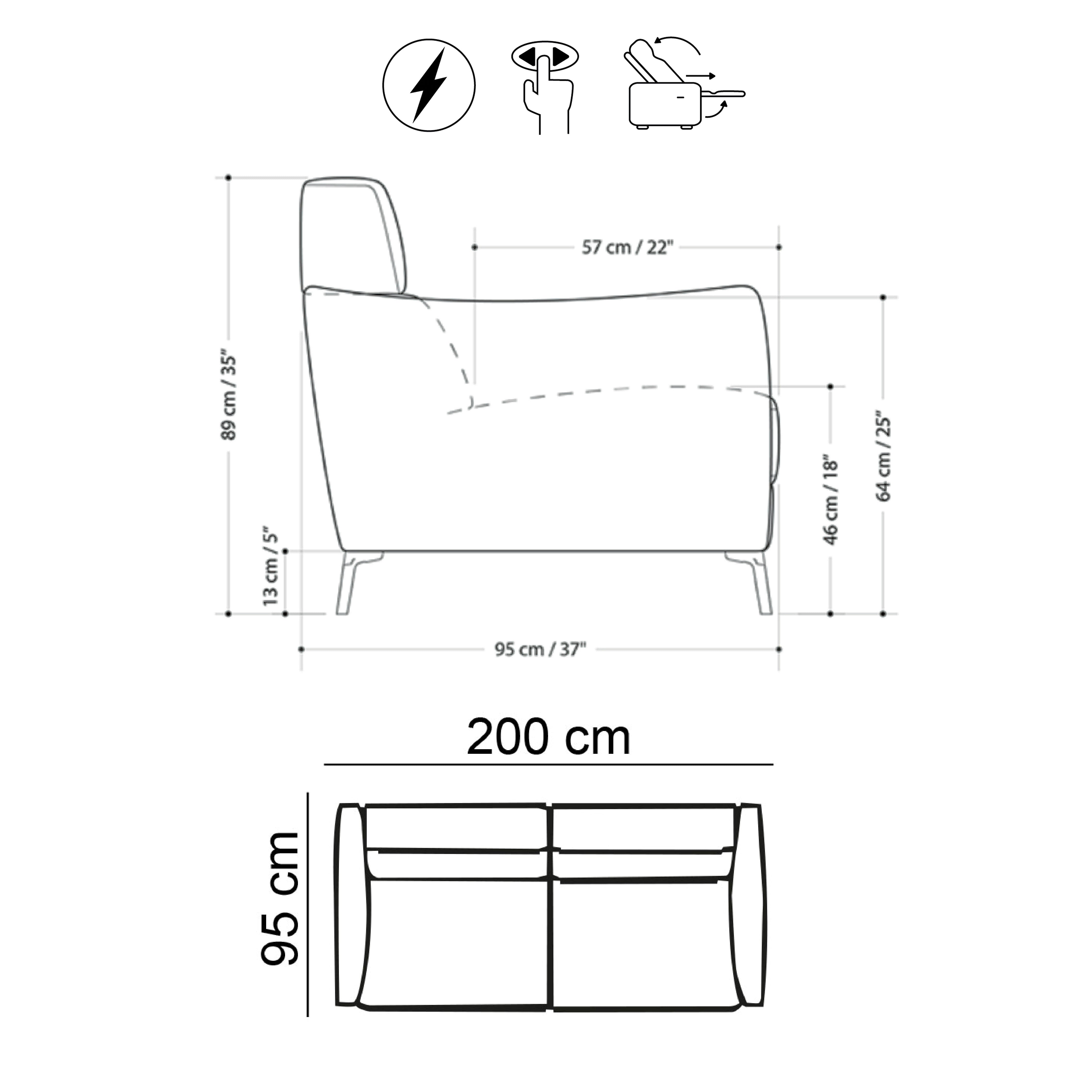 Sofá Greg Natuzzi Reclinable