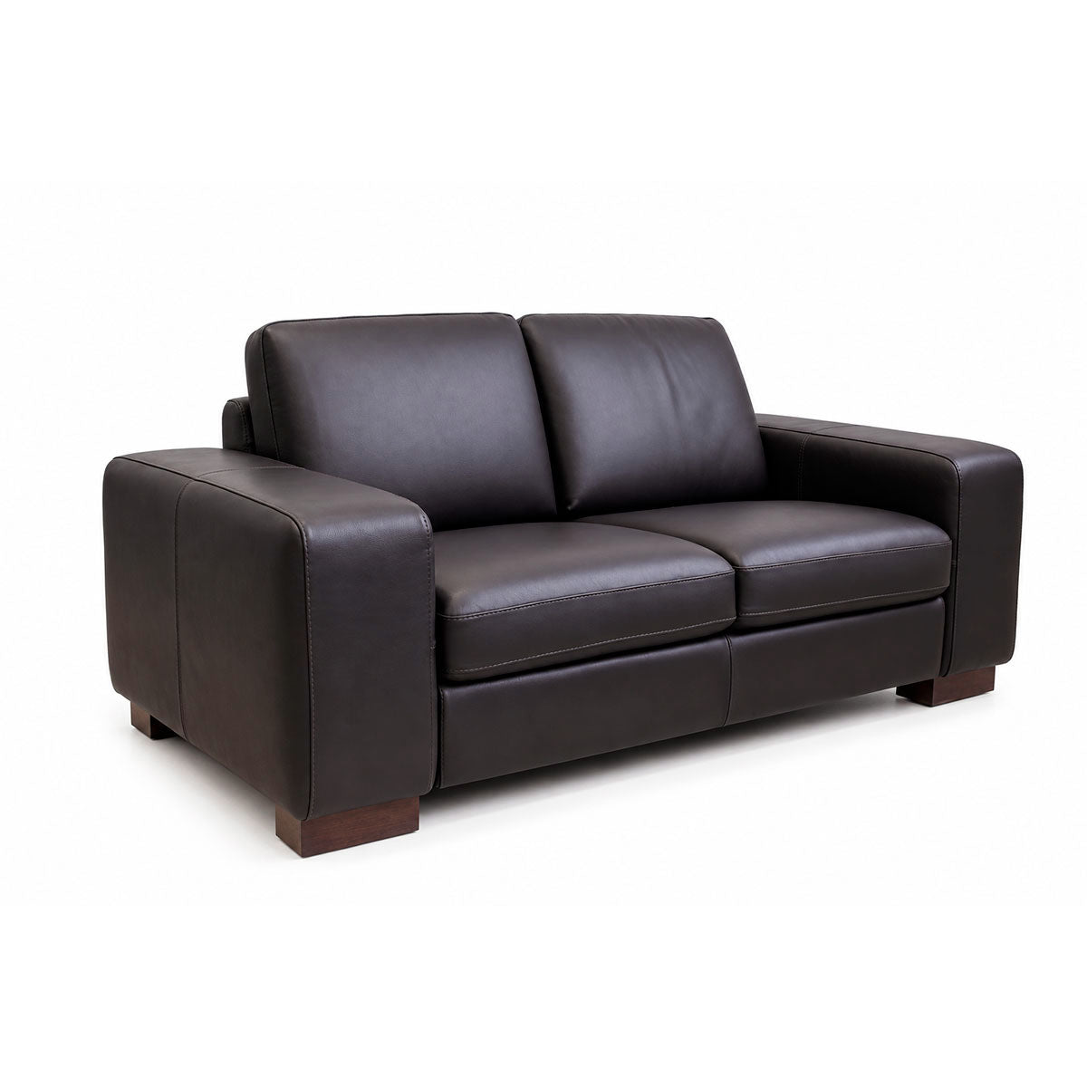 Love seat Marcos en piel café
