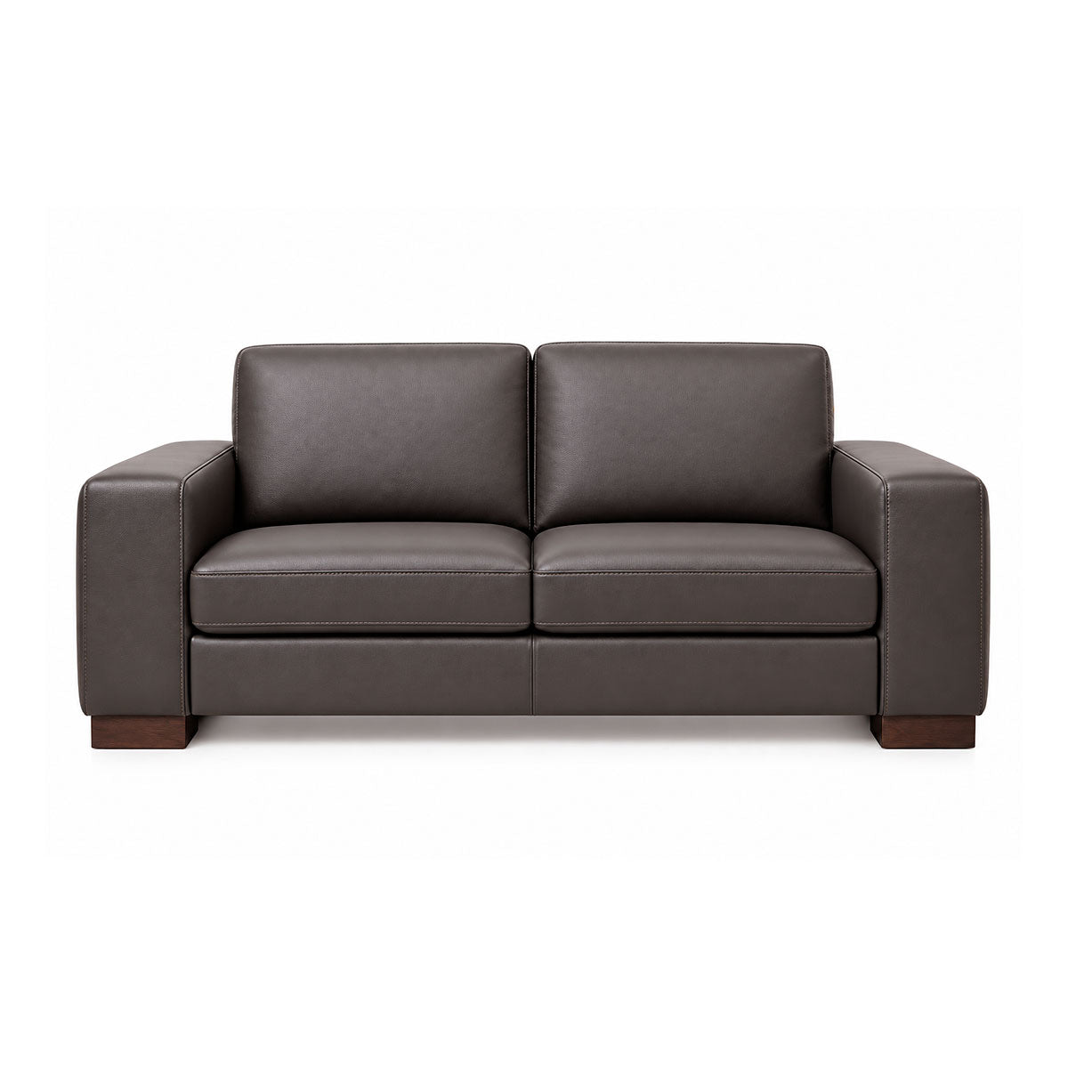 Love seat Marcos en piel café