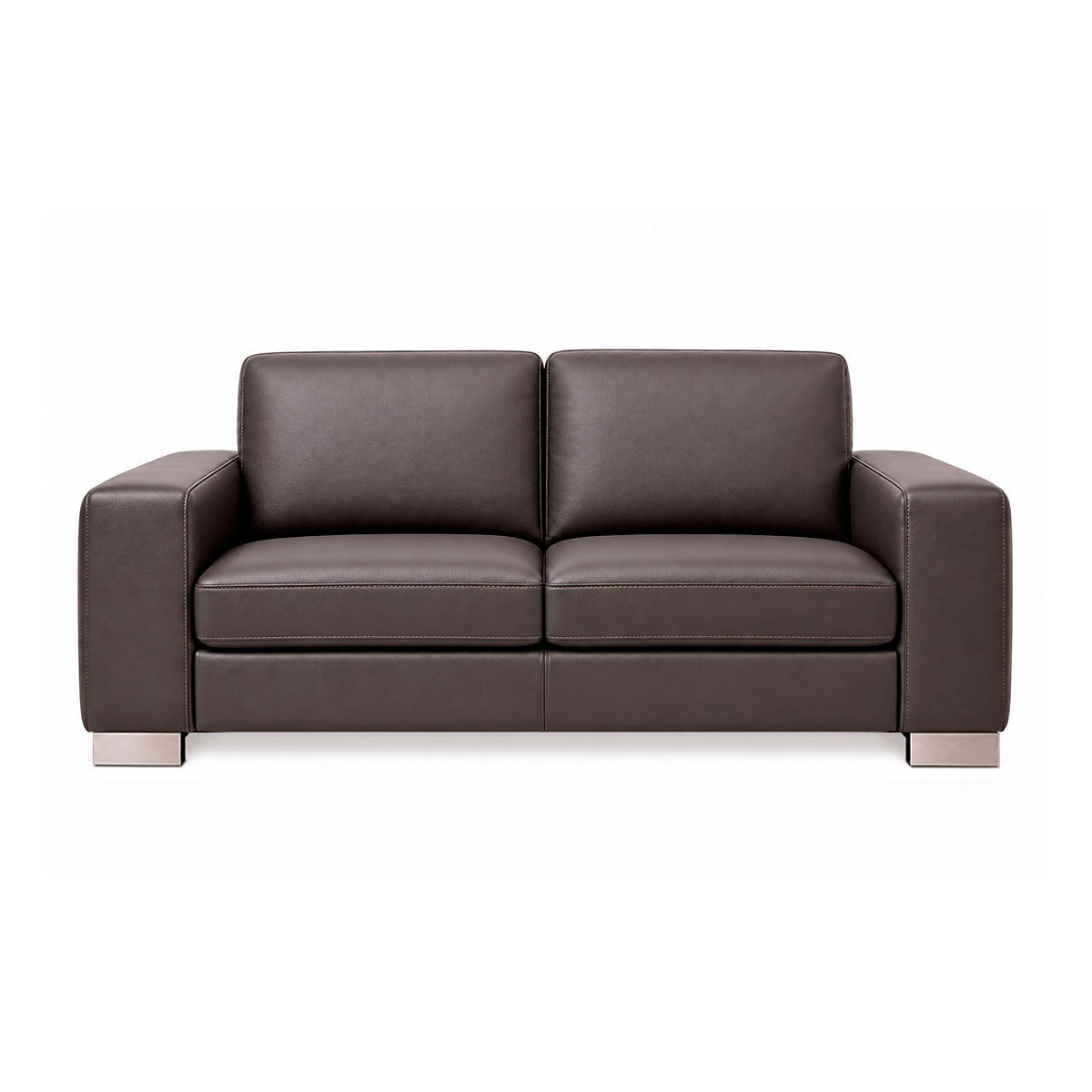 Love seat Marcos en piel café