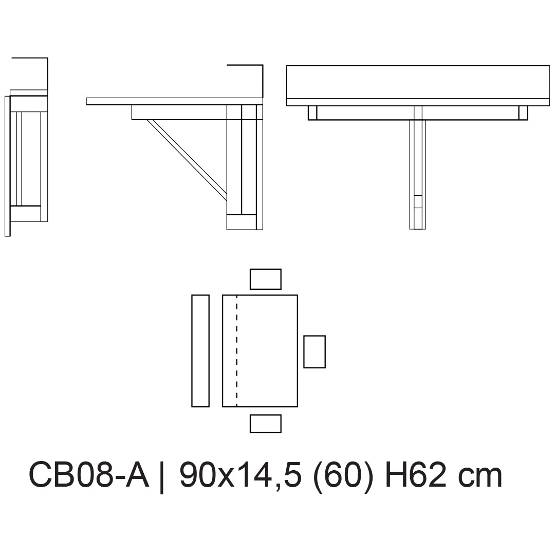 Mesa Escritorio plegable Quadro