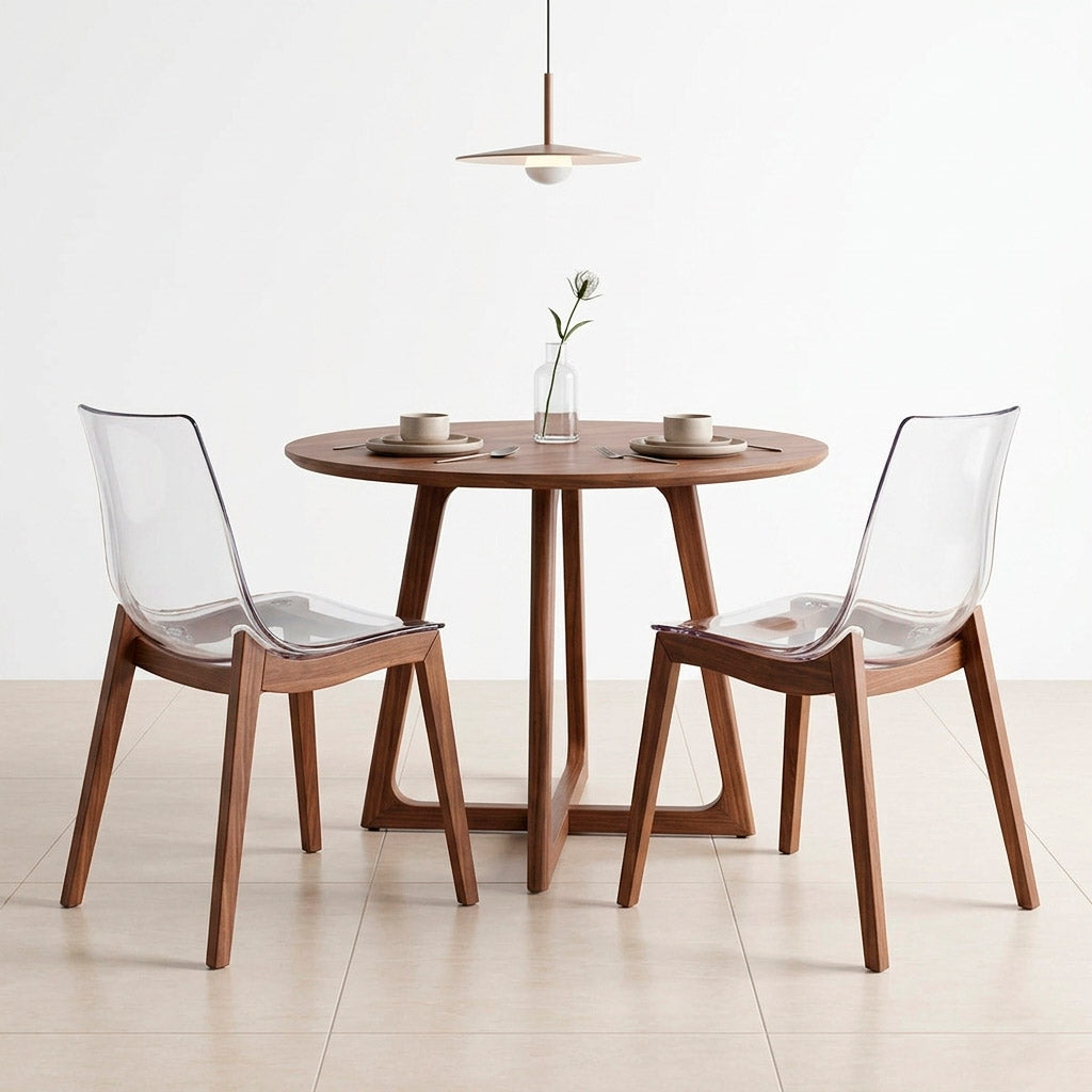 set de 2 sillas led transparente