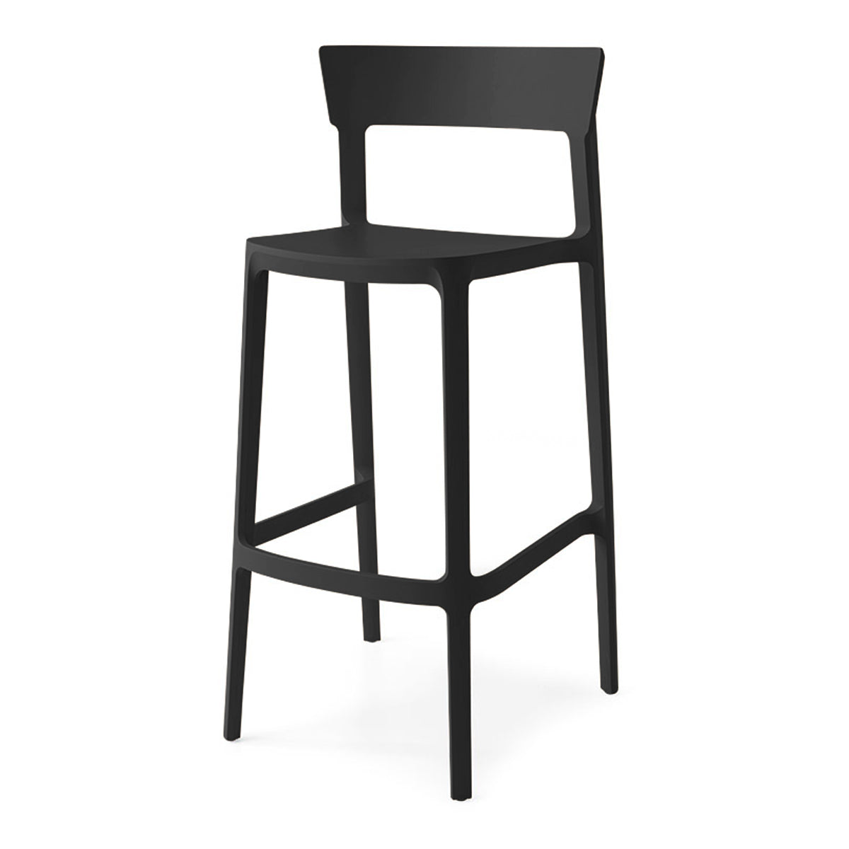 banco skin alto polipropileno negro