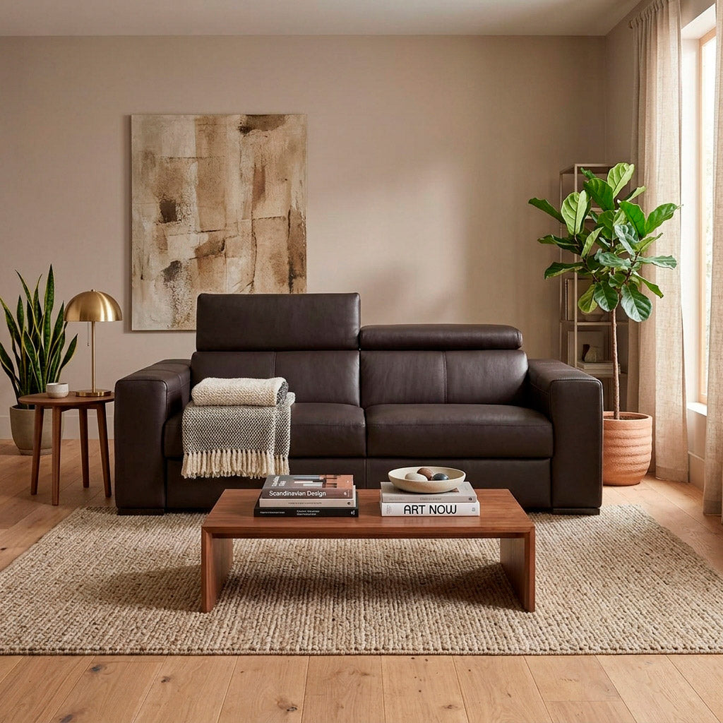 Sofá cama Belvedere Natuzzi en piel