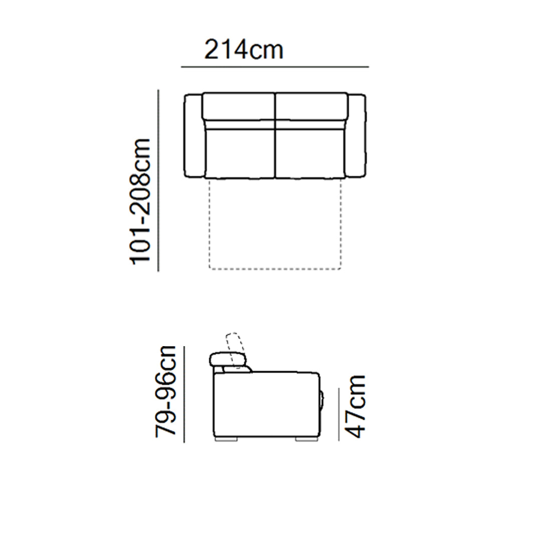Sofá cama Belvedere Natuzzi en piel