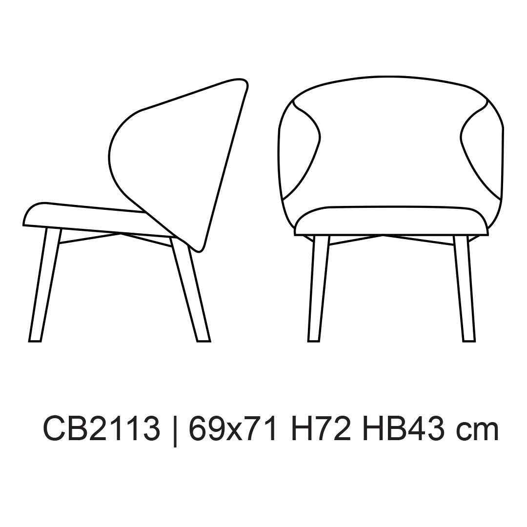 Butaca italiana Tuka en base de madera