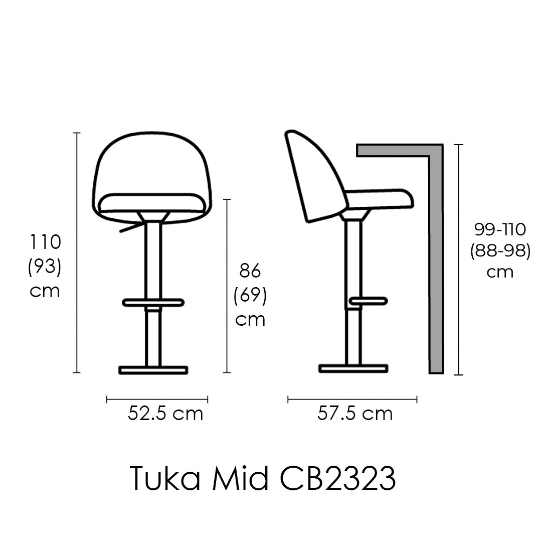 banco Tuka Mid con pistón