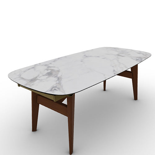 Mesa Abrey Rounded Extensible 200 cm para Comedor. Muebles Italianos