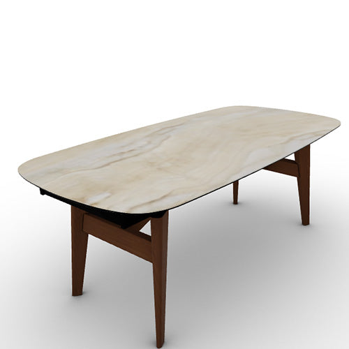 Mesa Abrey Rounded Extensible 200 cm para Comedor. Muebles Italianos