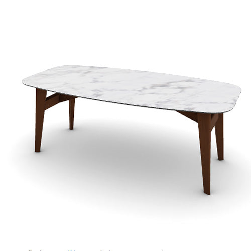 Mesa Abrey Rounded 200 cm para Comedor. Muebles Italianos