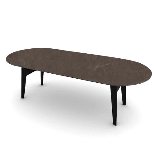 Mesa Abrey Elíptica 250 cm para Comedor. Muebles Italianos