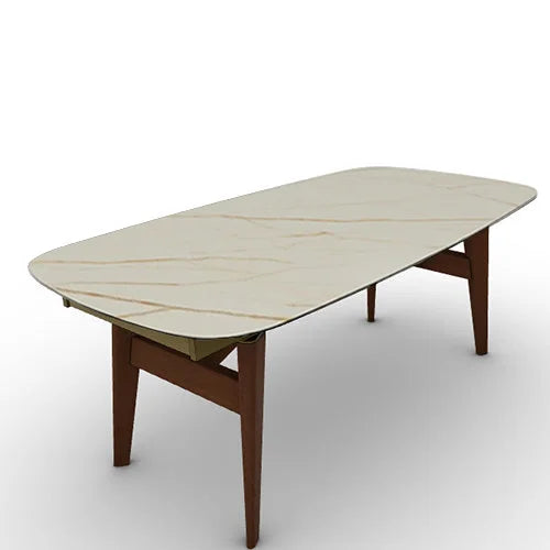 Mesa Abrey Rounded Extensible 200 cm para Comedor. Muebles Italianos