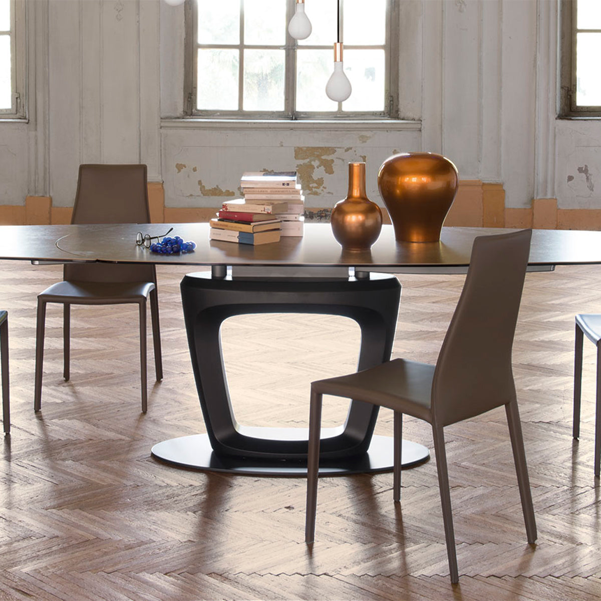 Silla Aida Tipo Piel para Comedor. Muebles Italianos