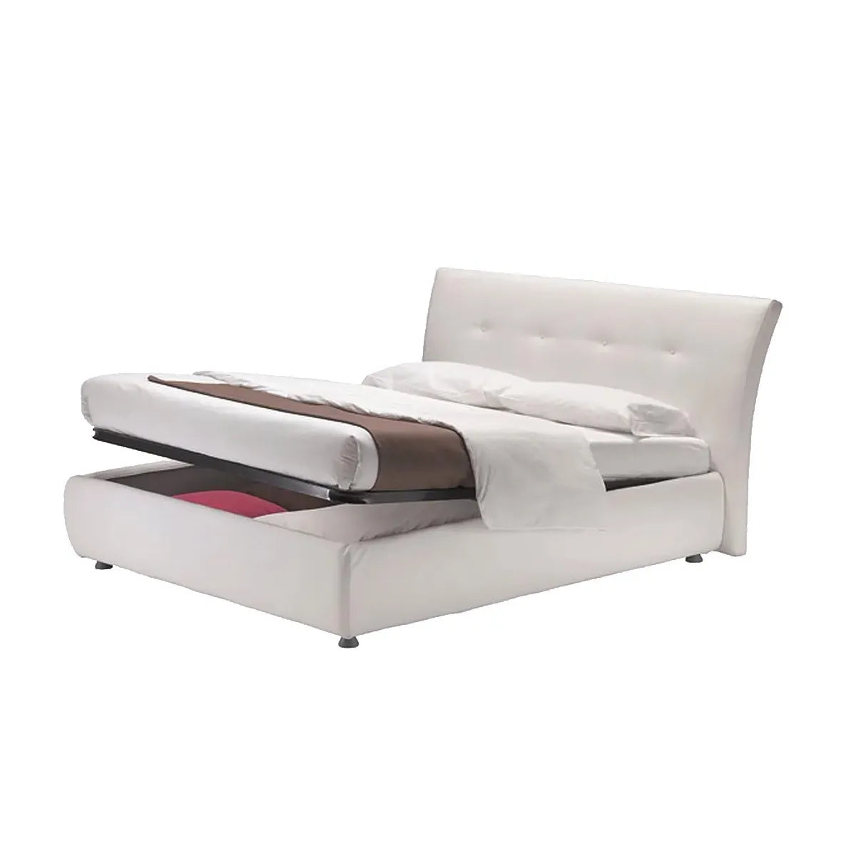 Cama Zico Queen Size en Piel. Muebles Italianos