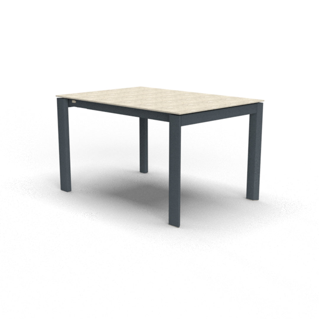 Mesa de doble extensión Eminence base metalica 130 cm. Muebles Italianos variant